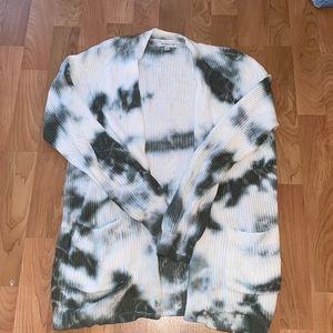 Green and White size Small cardigan
